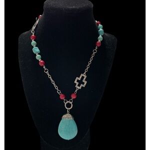 Turquoise “look” necklace